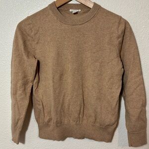 J. Crew Crewcuts Tan Crewneck Pullover Sweater Size 10-12 Cotton Cashmere Blend
